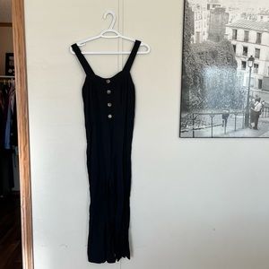 Black Button Jump Suit